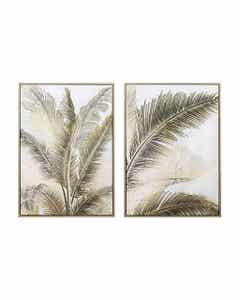 Cuadro Decorativo De Hojas De Palmera Surtido 50x70x3cm