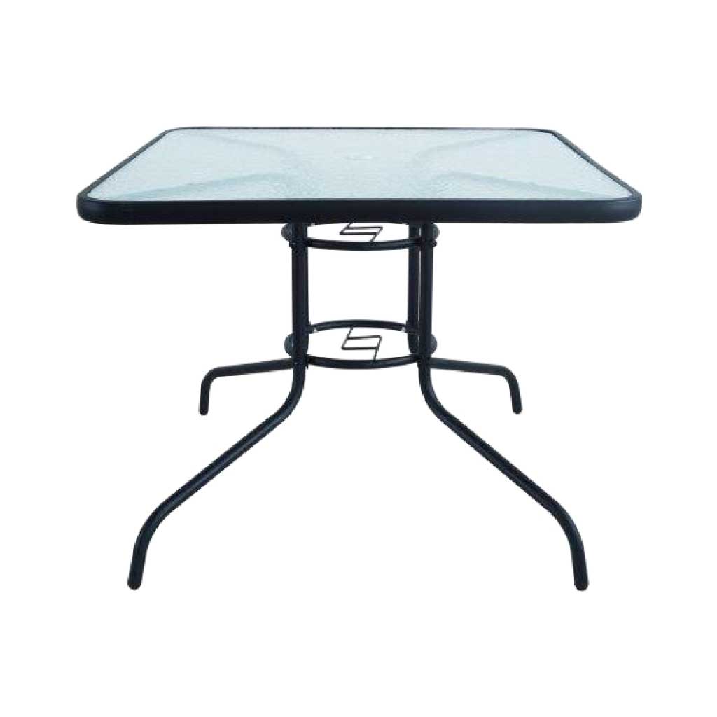 Mesa cuadrada de vidrio arturo