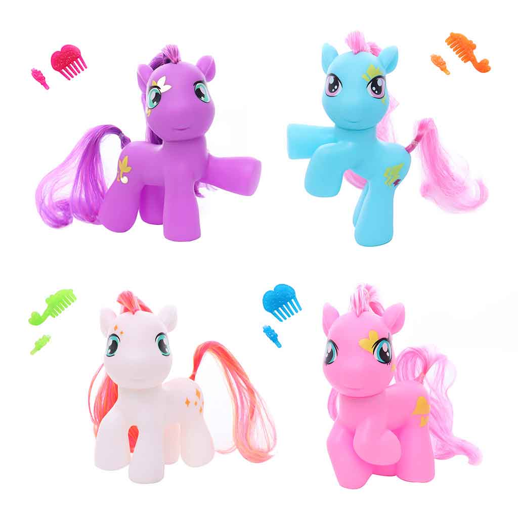 Set 2 Ponies Con Accesorios 13Cm