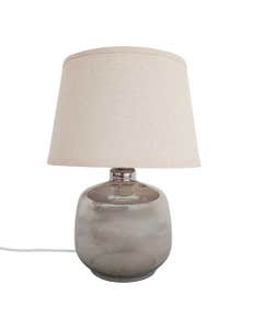 Lampara De Mesa Con Base De Vidrio 27x36.5cm