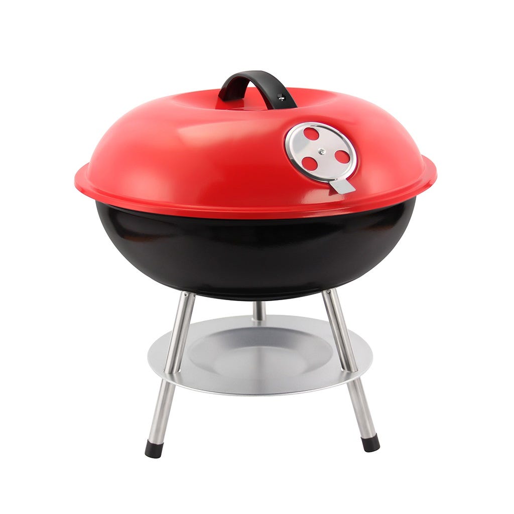 Barbacoa redonda roja 36cm