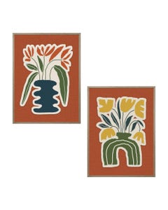 Cuadro De Plantas En Jarra Surtido 45x60x2cm