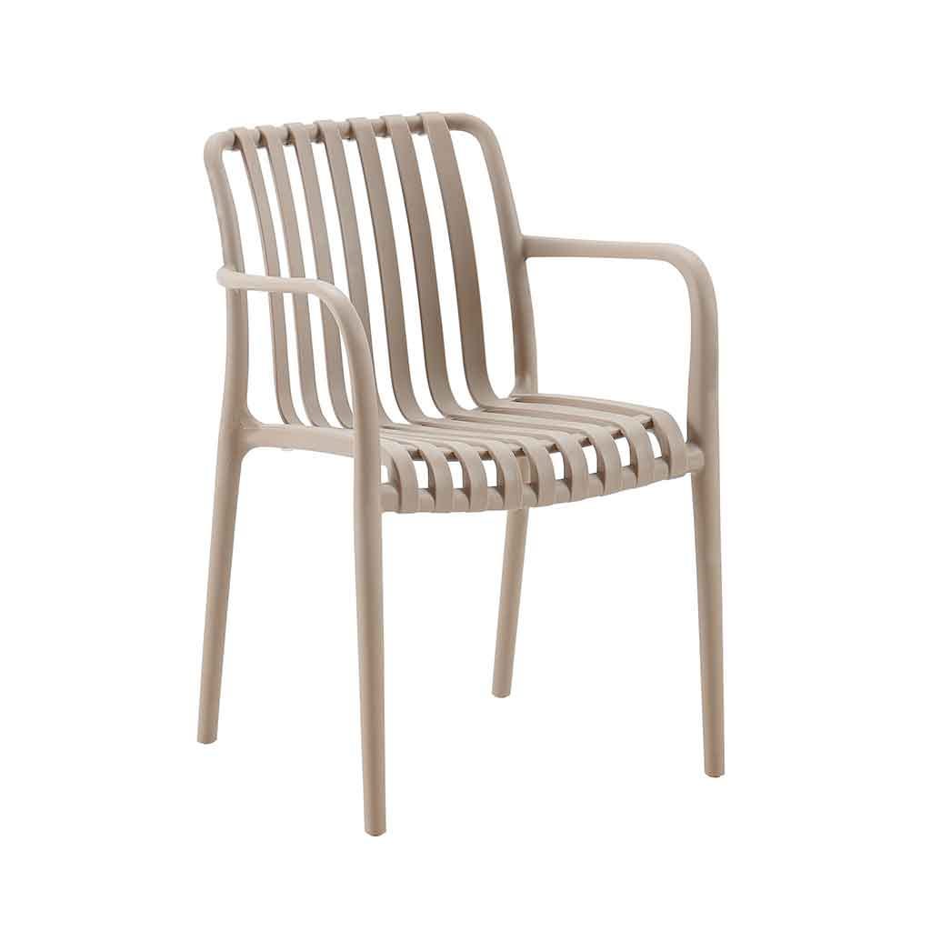 Silla De Plástico Zephyr Marrón 58x55x80.5cm