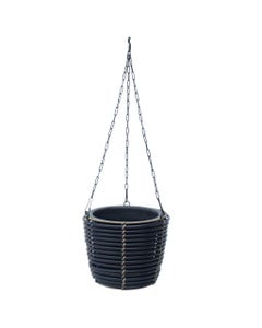 Macetero Decorativo Colgante De Color Negro 22x18cm