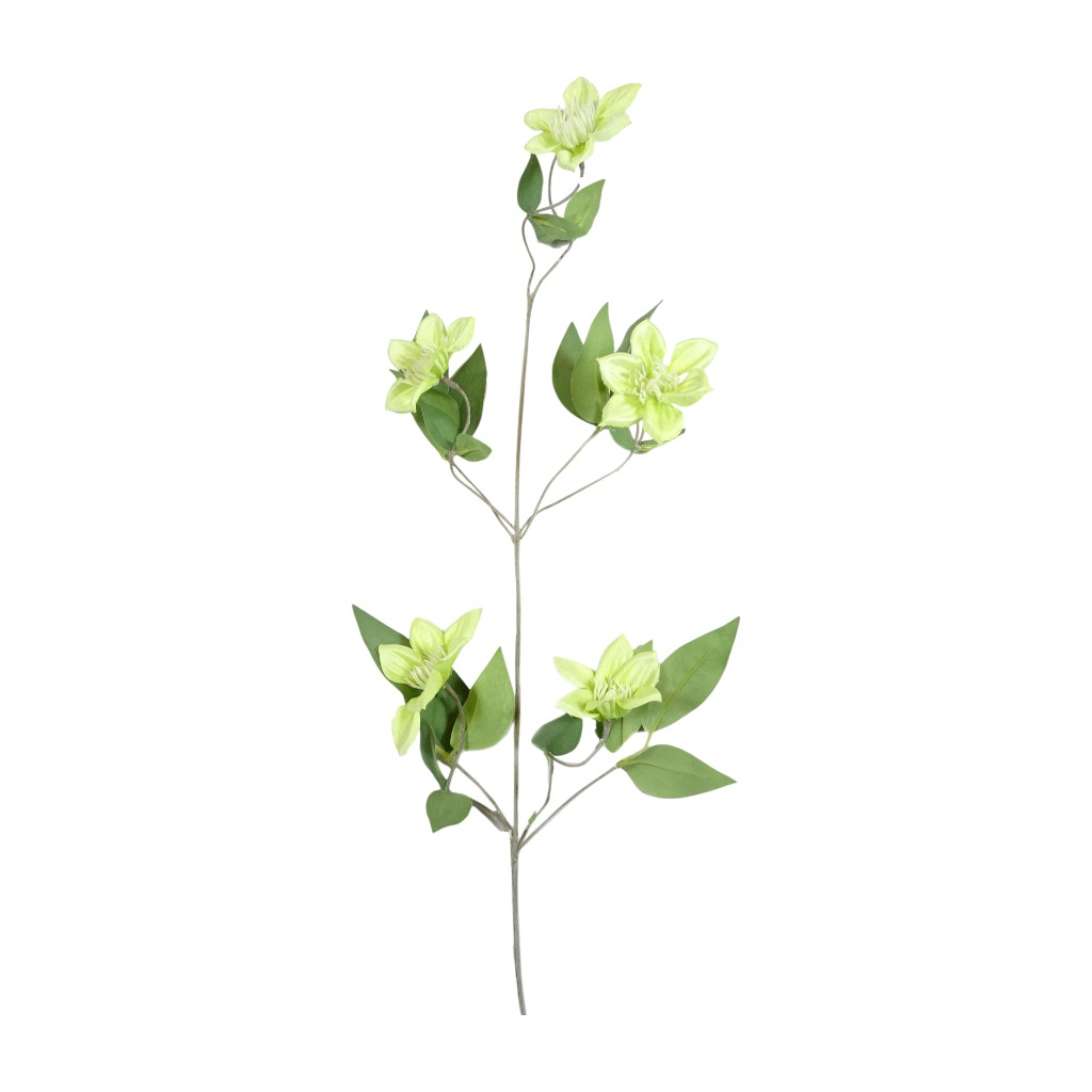Clematis Artificial En Ramo X3 Verdes