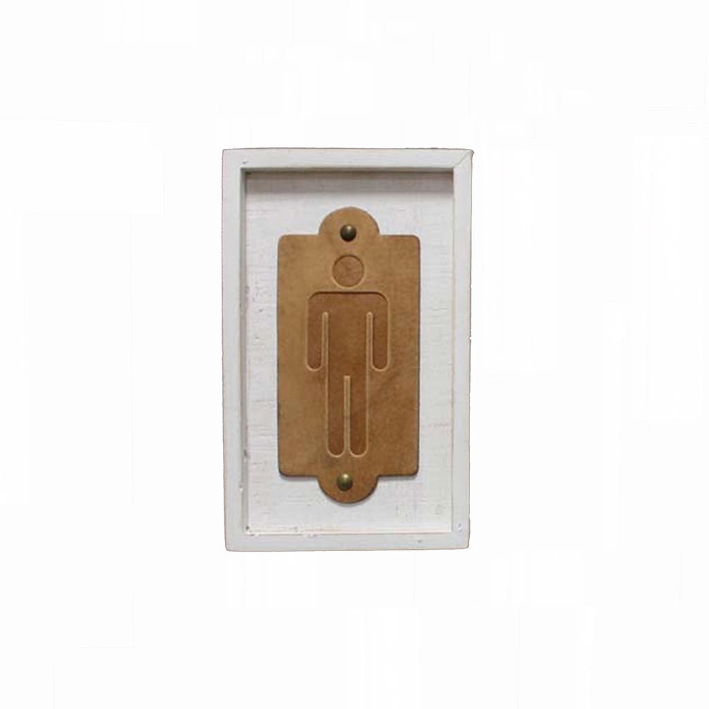 Decoración De Pared De Logotipo De Hombre 15.5X3X25Cm