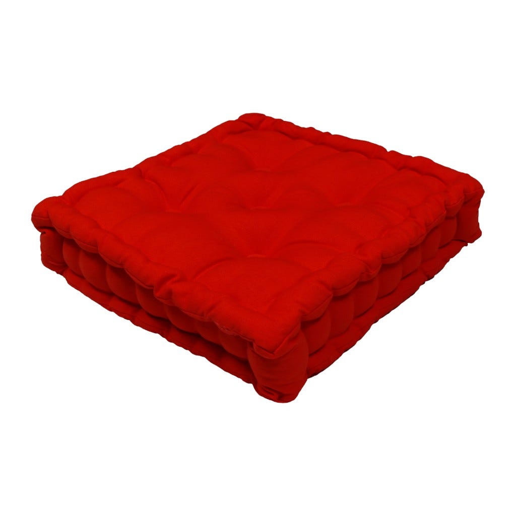 Cojín Para Piso Rojo 40x40x8cm
