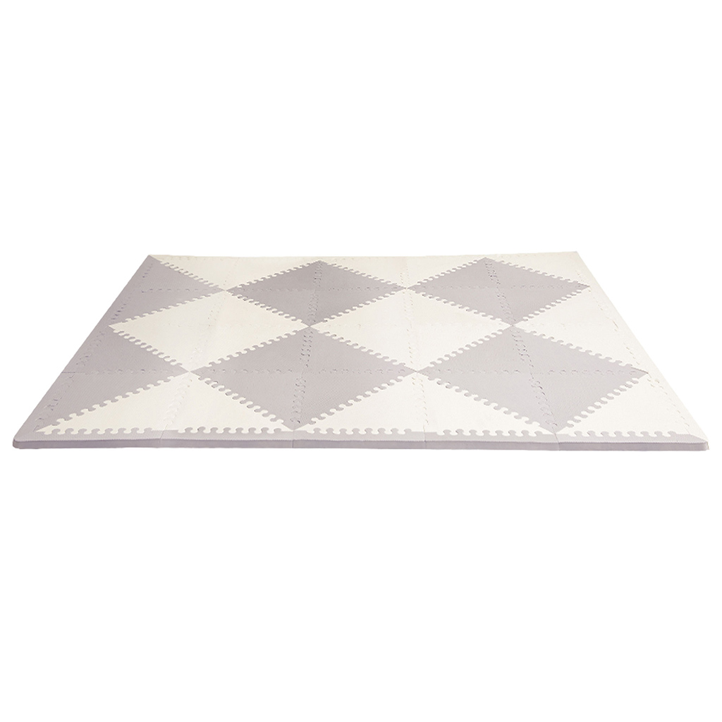 Alfombra de Juego Gris y Crema para Bebé