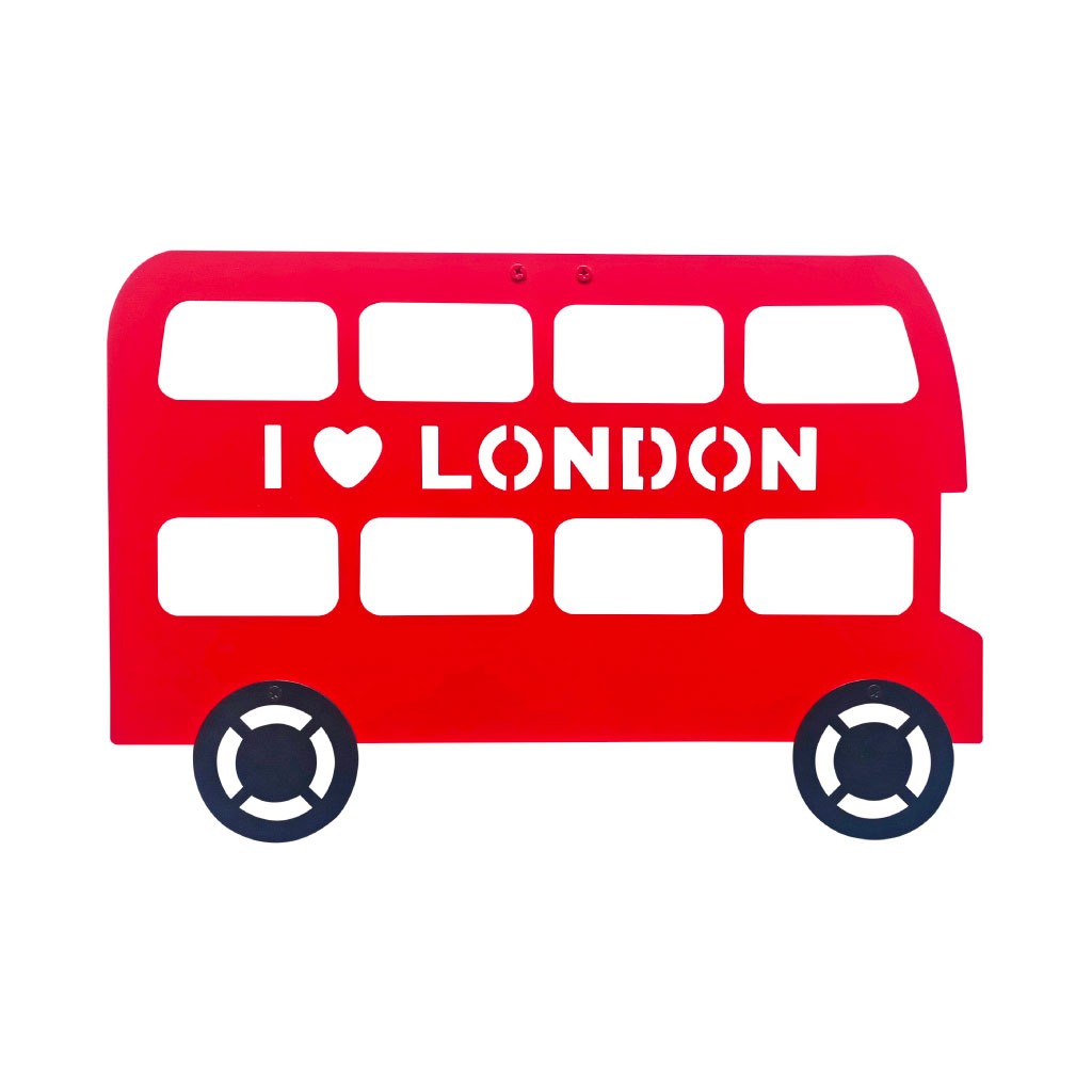 Autobus rojo decorativo de pared I love London