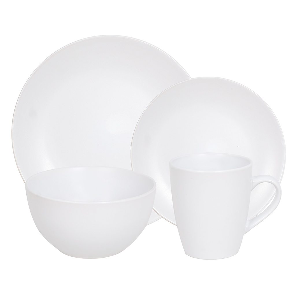 Juego De Vajillas Blanco 16 Piezas