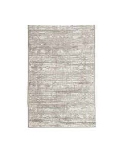 Alfombra Afelpada Beige Diseño De Rayas 120X180Cm