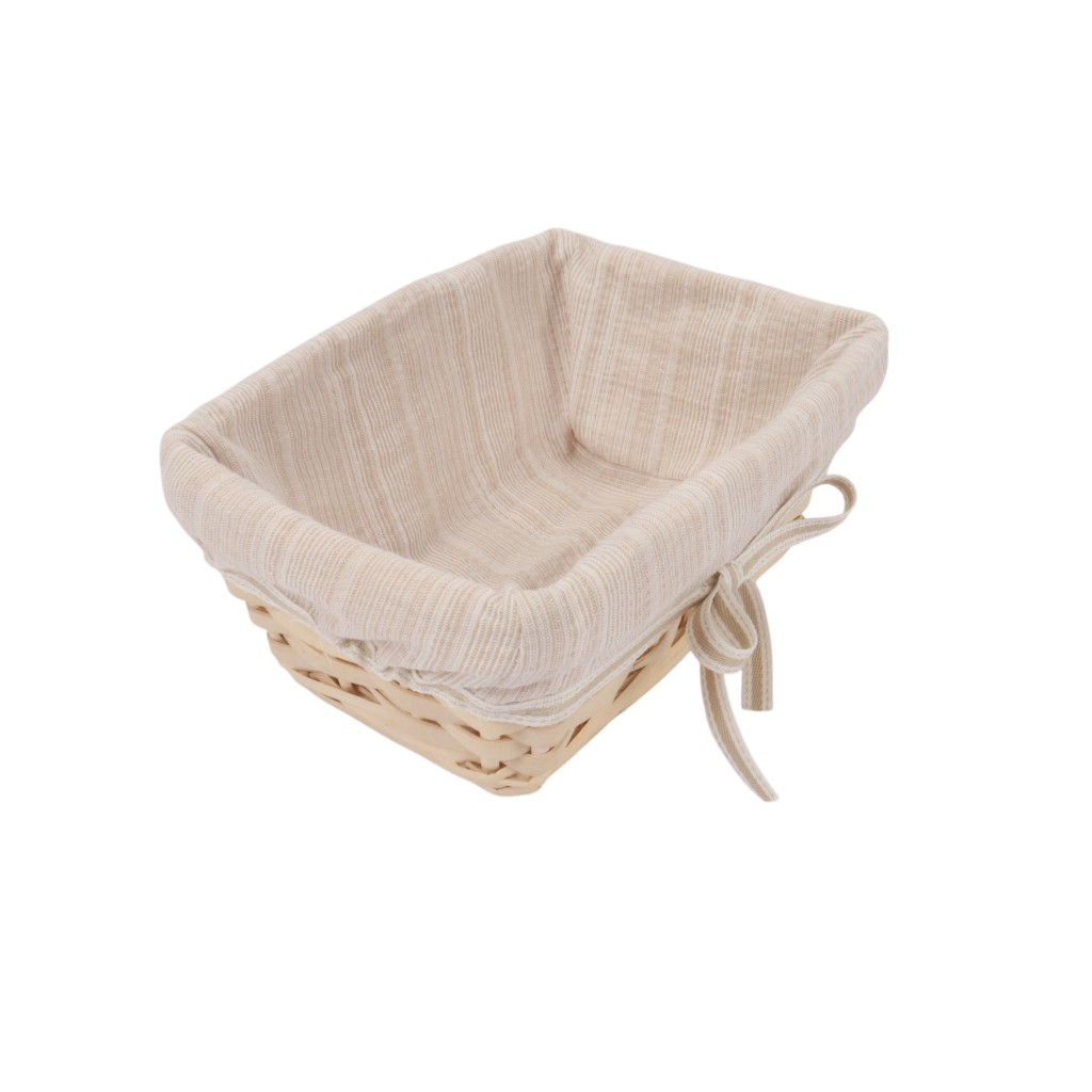 Cesta De Sauce Tejida Para Ropa 22X15X9Cm