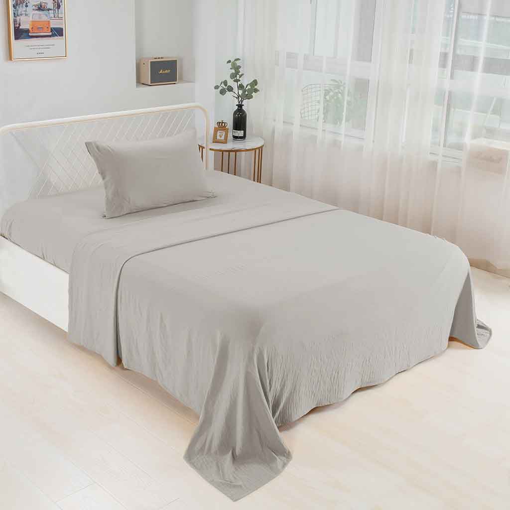 Juego de sábanas twin beige