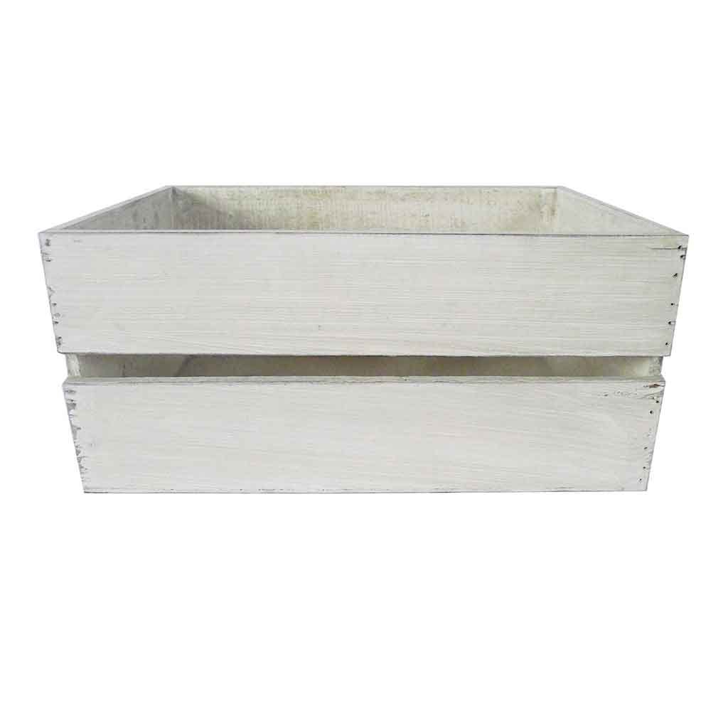 Cesta De Madera Gris 50X40X22