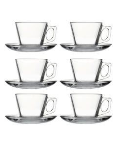 Set 6 Pzs De Taza Con Platito 192Ml Vela Pasabahce