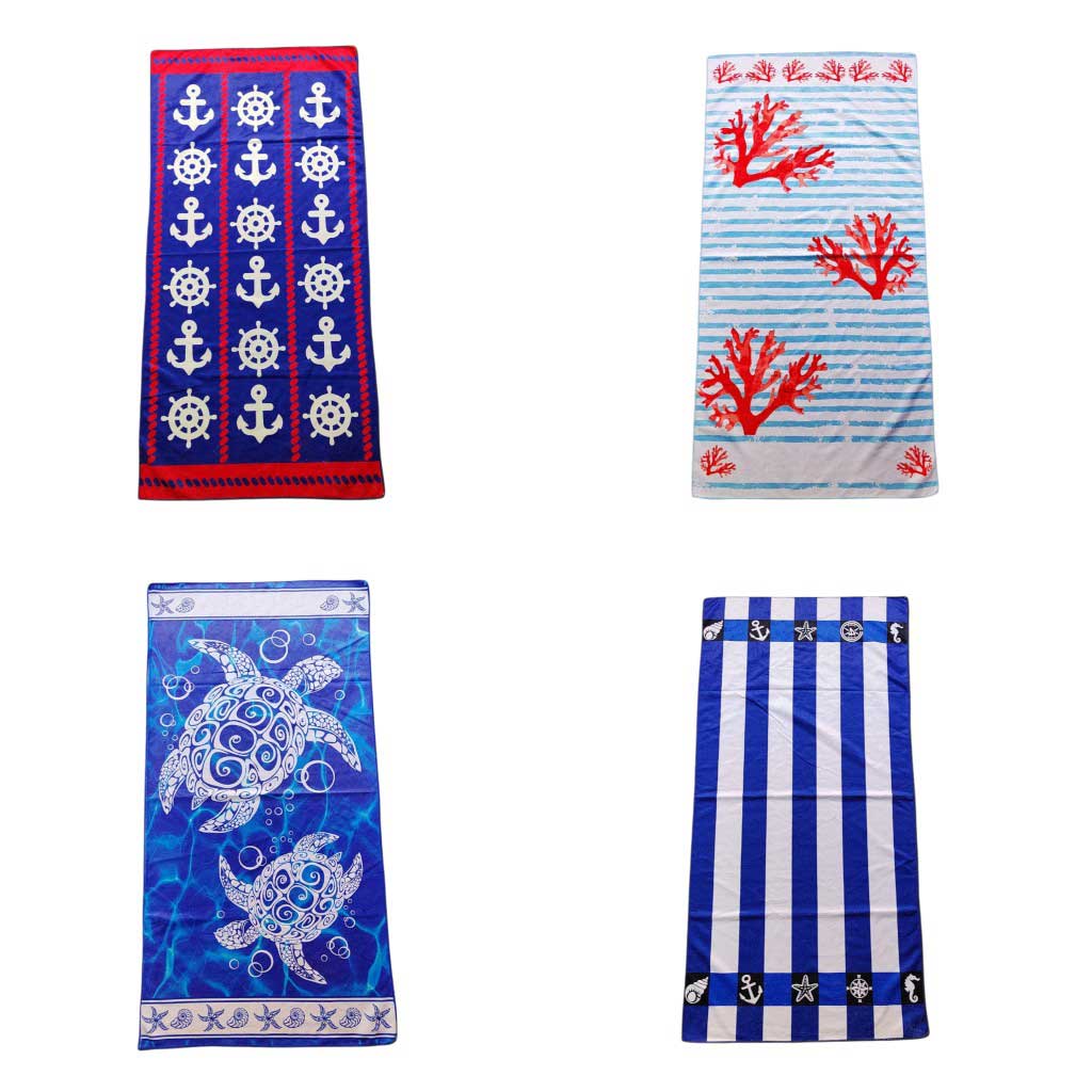 Toalla De Playa Estampado Estilo Marinero Surtido 68X138Cm