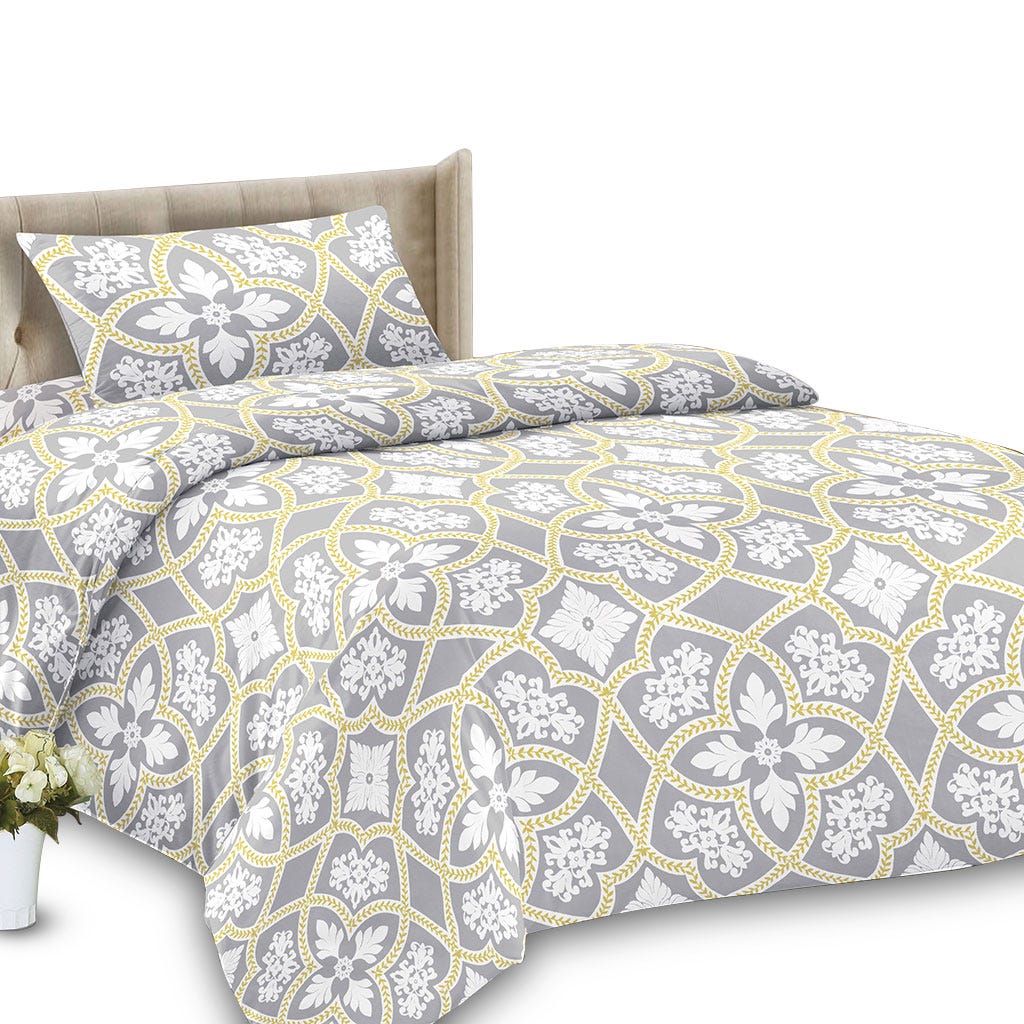 Juego De Sabanas Estampado Floral Moderno Twin