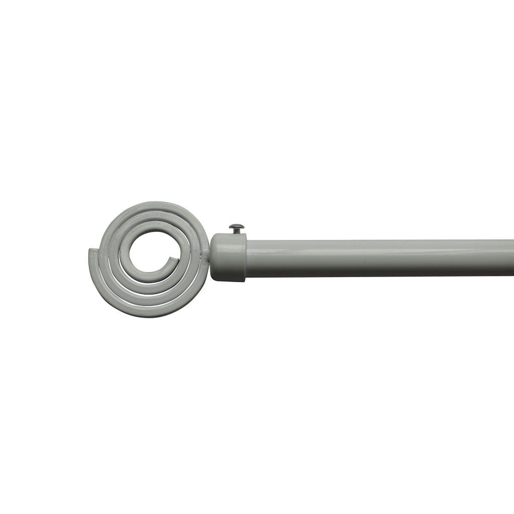 Cortinero metálico blanco extensible de 70 a 120 cm