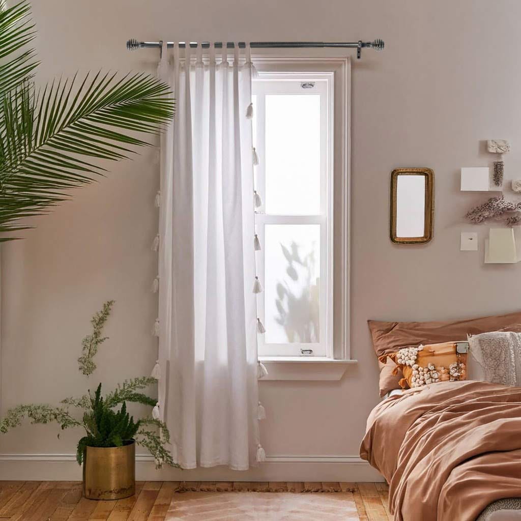 Cortinero Terminal Estilo Discos De Niquel 70-120Cm