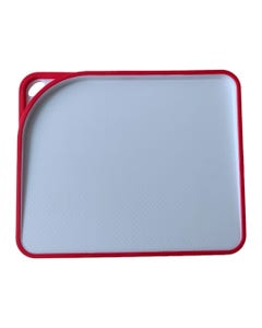 Tabla De Picar Blanco Con Borde Rojo 38X31Cm