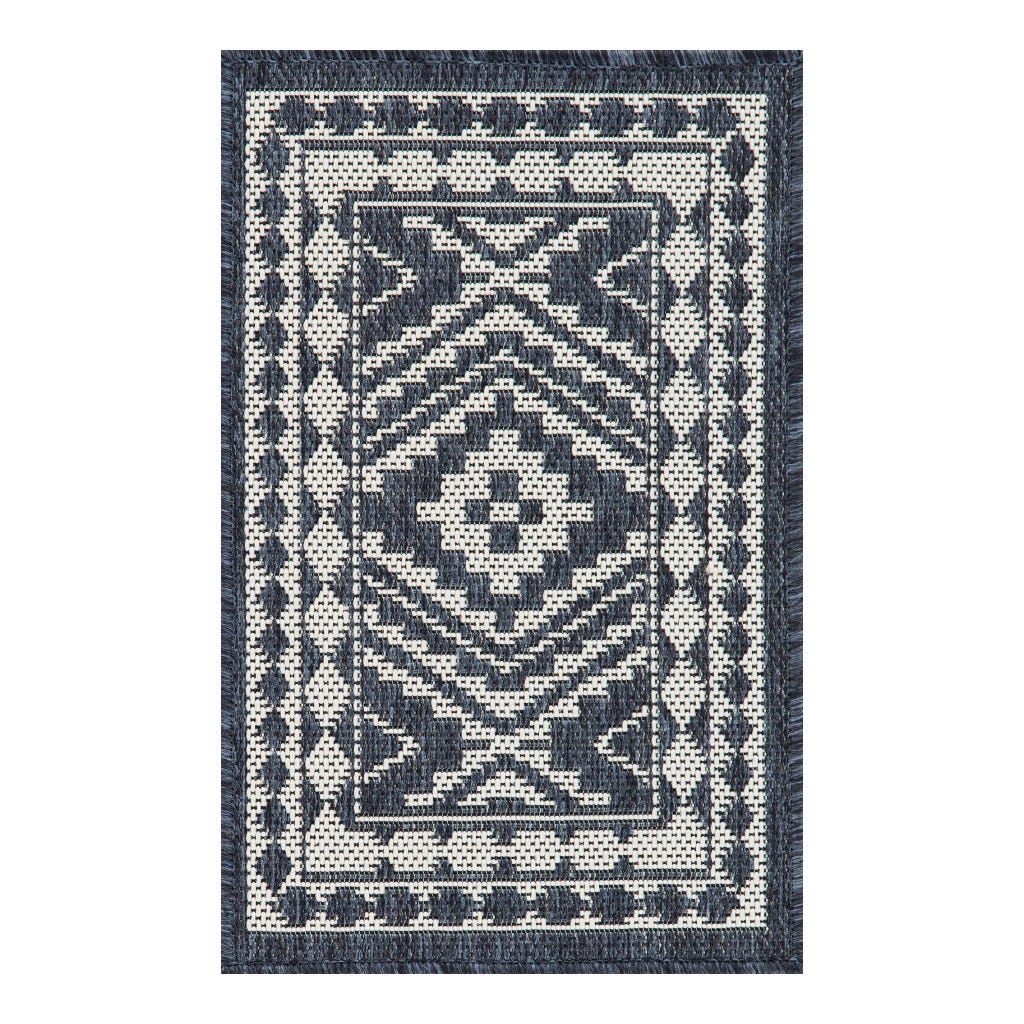 Alfombra Azul Diseño De Patrones 40X60Cm