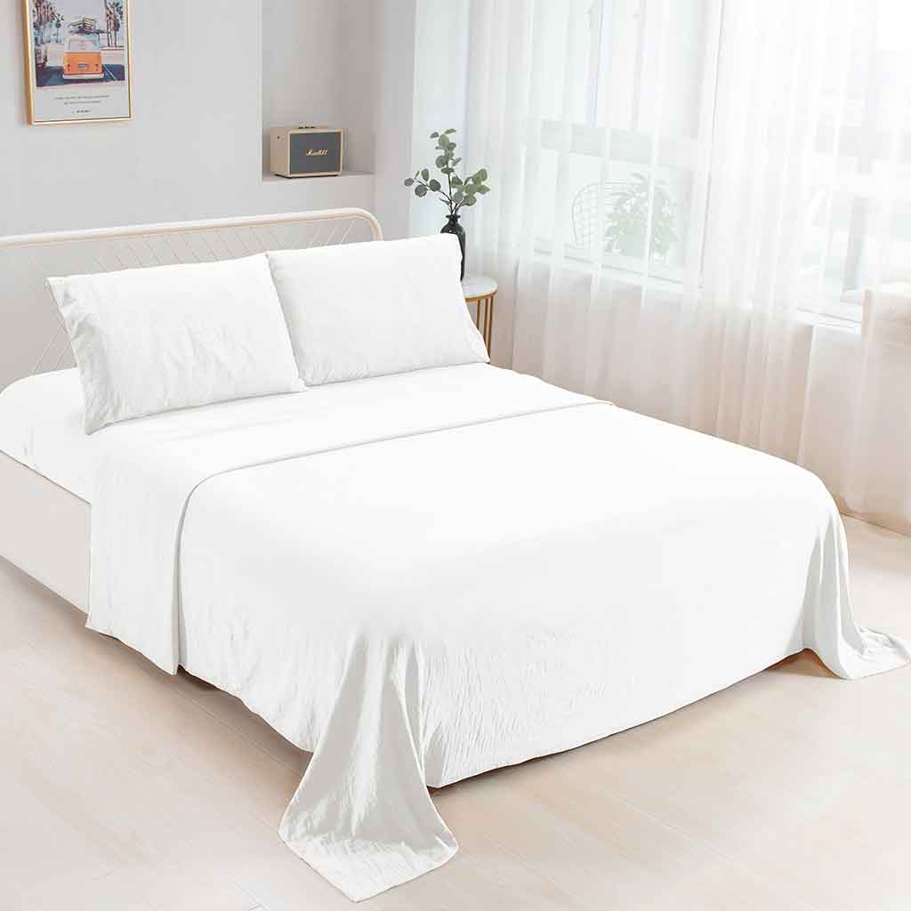 Juego de sábanas full blanco