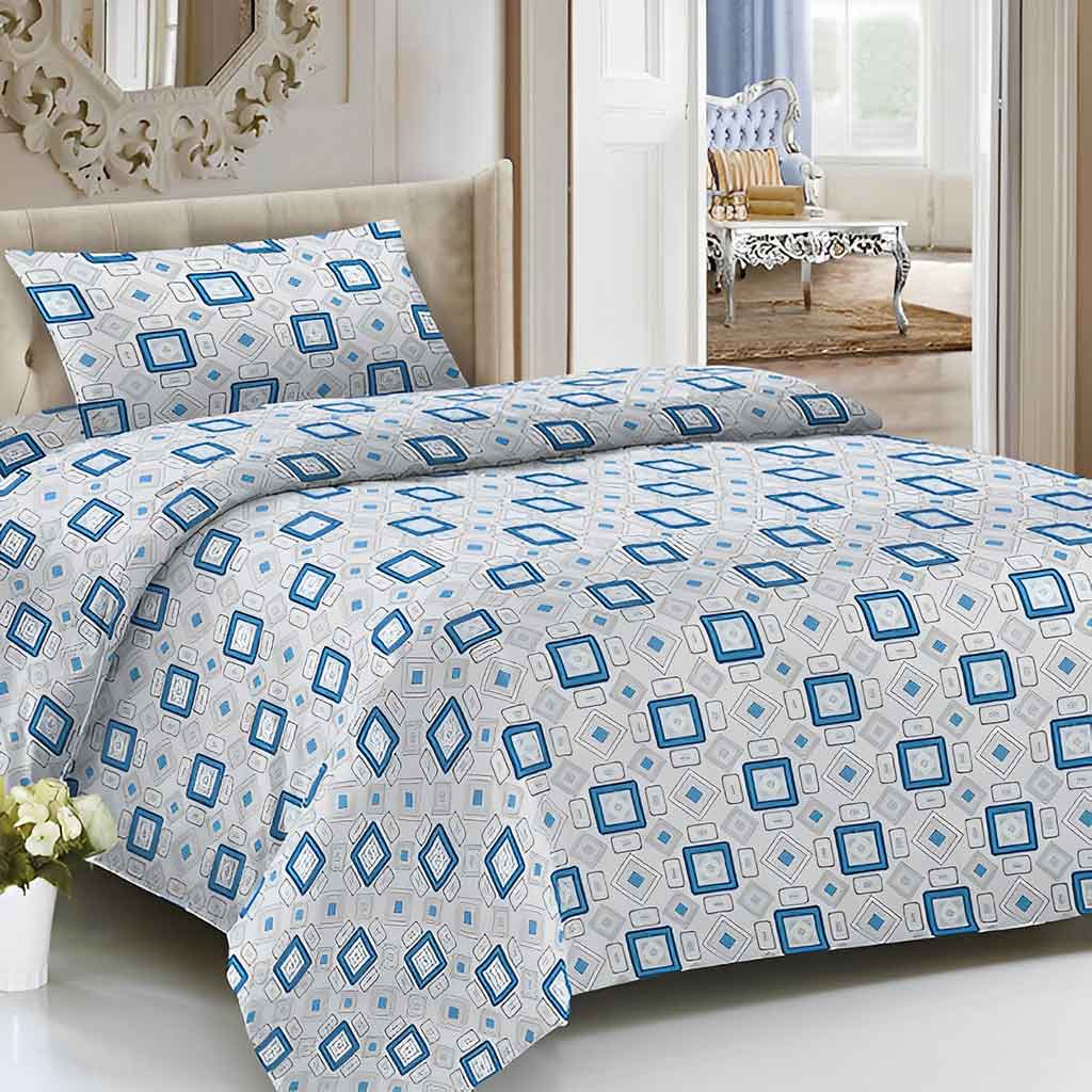 Juego De Sabanas Con Detalles Azul Tamaño Twin