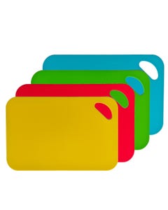 Tabla De Picar Antideslizante 4 Pzs Colores Surtidos 19X29Cm