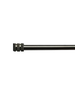 Cortinero metálico plateado extensible de 70 a 120 cm con terminales