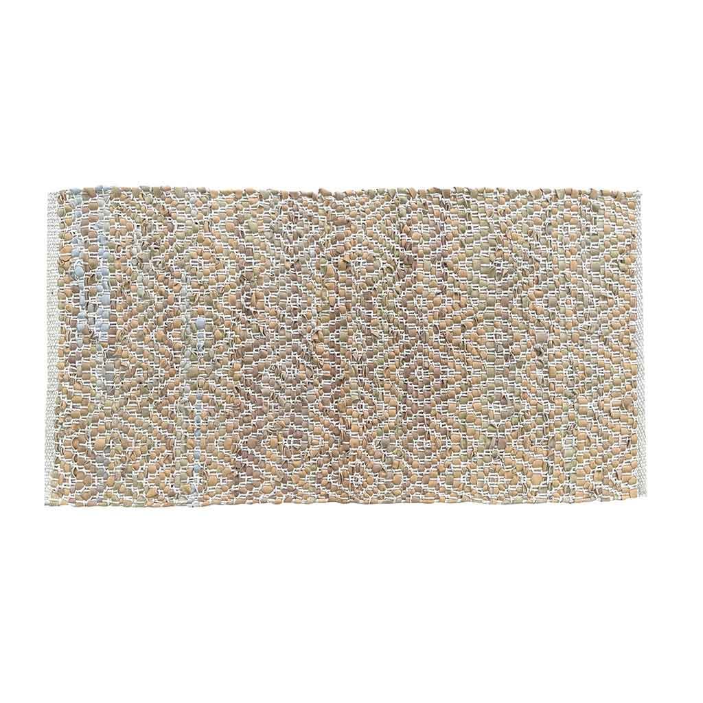 Alfombra De Cuero Beige 120x170cm