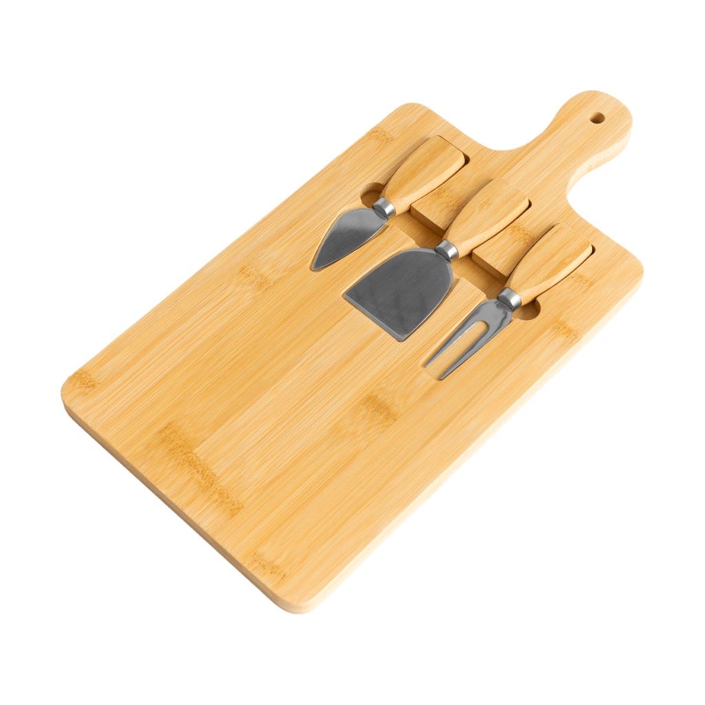 Tabla De Quesos De 4Pzs 39X20Cm