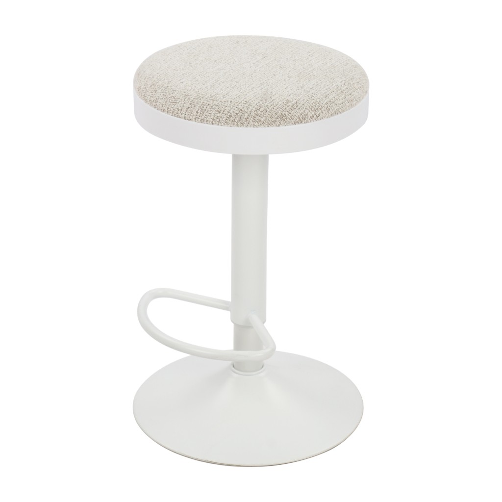 Taburete De Bar Mika 38.5X38.5X60-82Cm Blanco