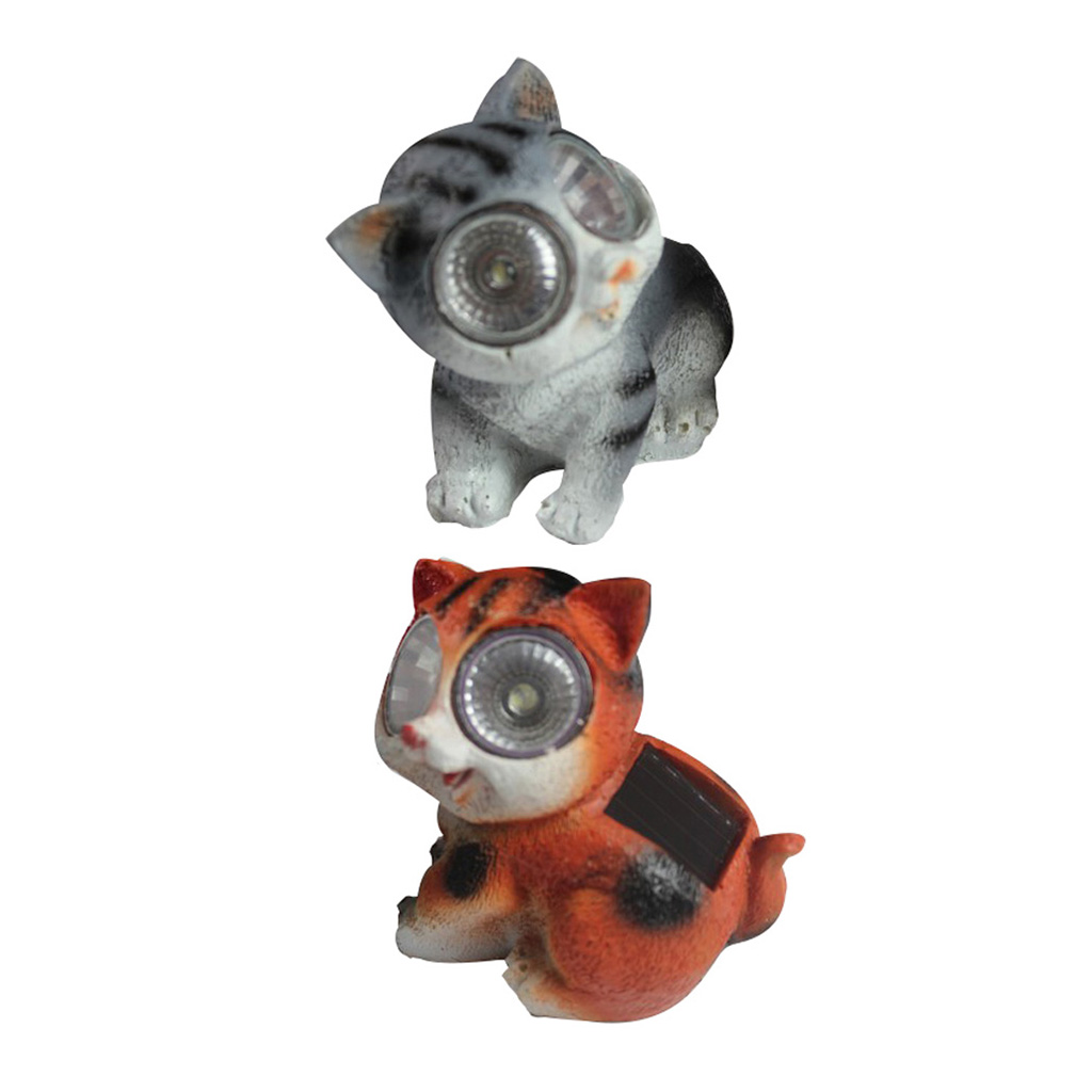 Linterna Gato Solar Surtidos 9X7X9Cm