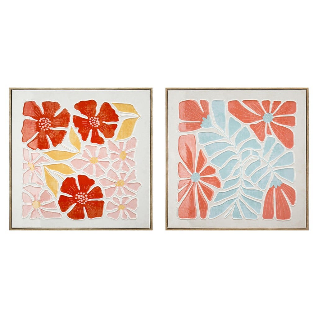 Cuadro Decorativo De Hojas Surtidos 40x40x2cm
