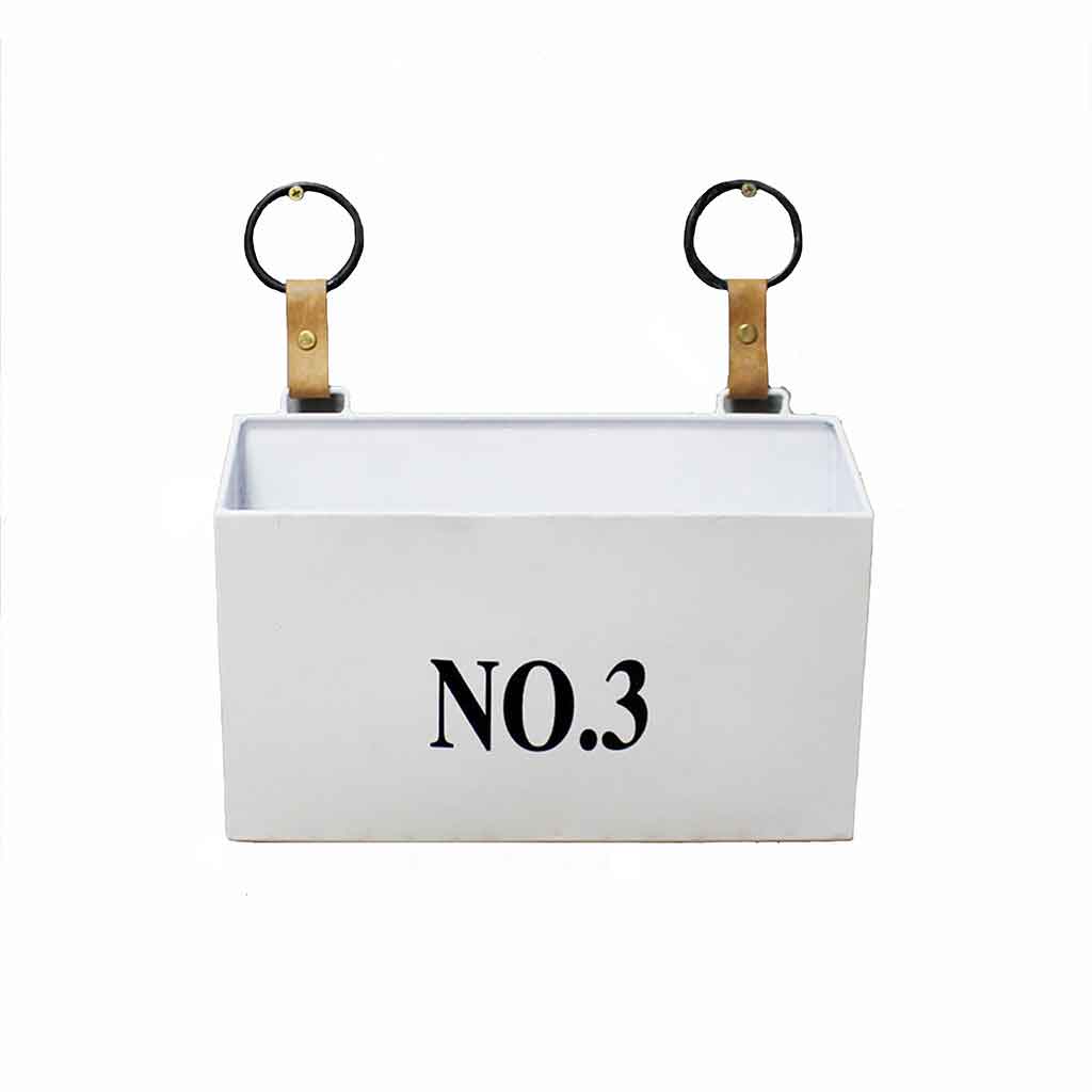 Cesta De Pared Blanco 31X8.5X23.5Cm