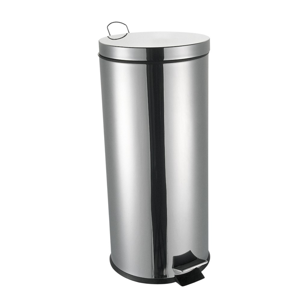 Papelera Plateado Con Pedal 7.9gal
