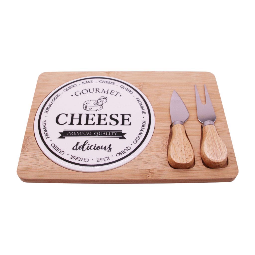 Juego De Tabla Y Utensilios Para Queso 3pzs