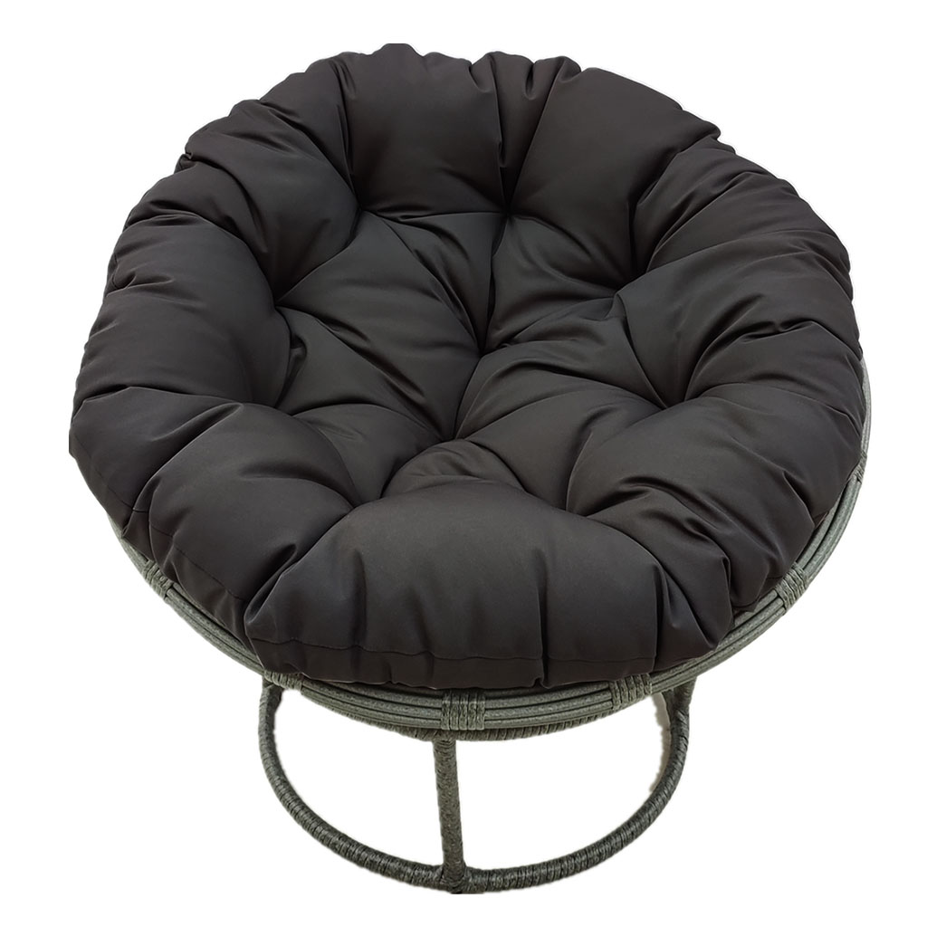 Silla luna Rafaela con coj&iacute;n gris 95X95X77CM