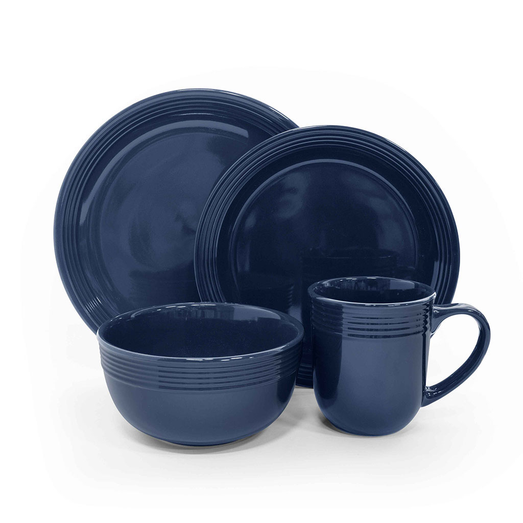 Juego de 16 piezas de vajillas azul
