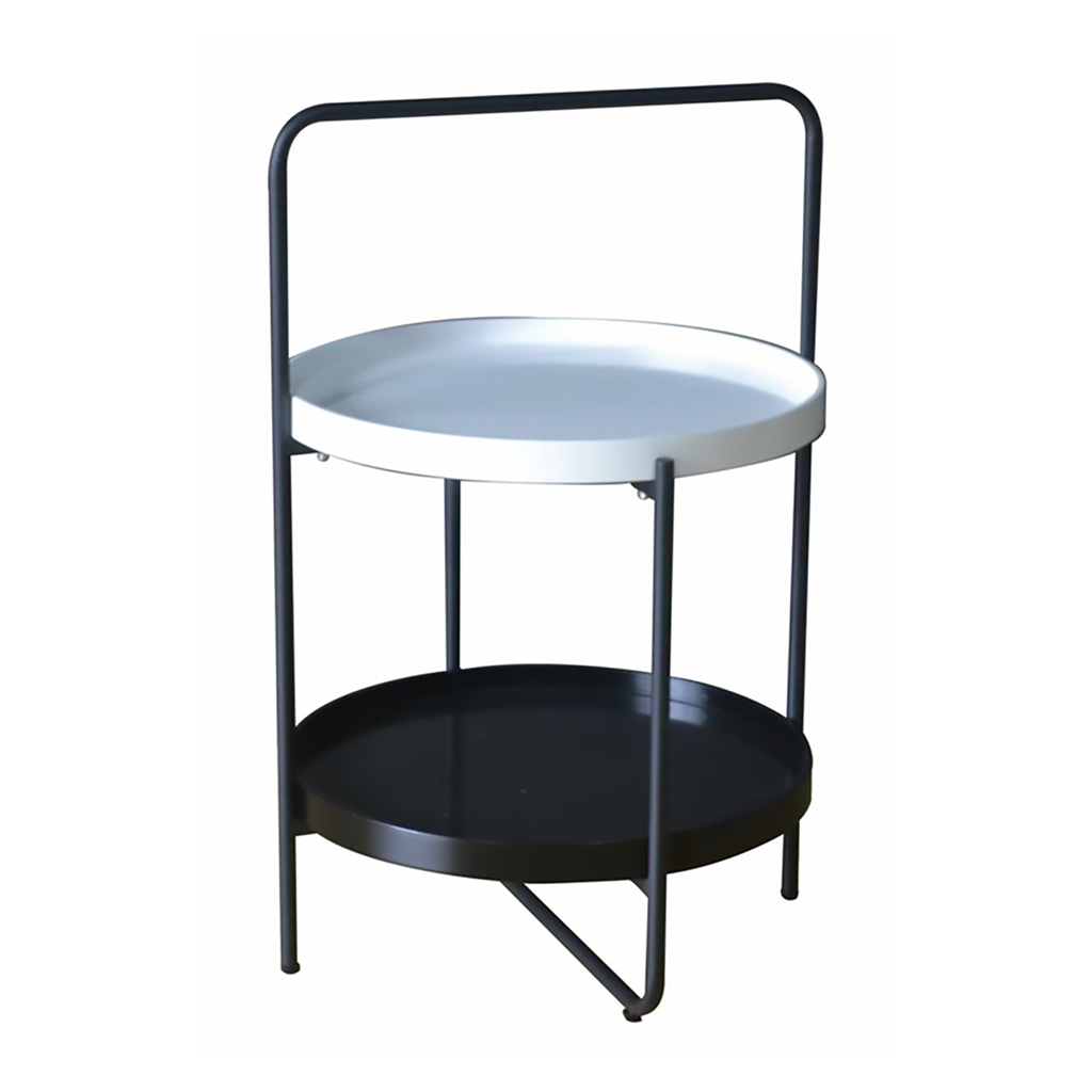 Mesa Redonda Bandeja 2 Capas Lobi 43X43X65Cm