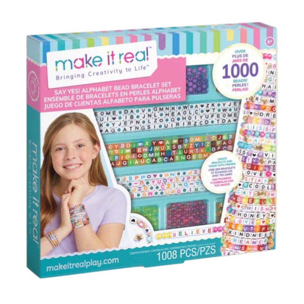 Make It Real - Set De Cuentas De Alfabeto Para Pulseras 1008 Pzs