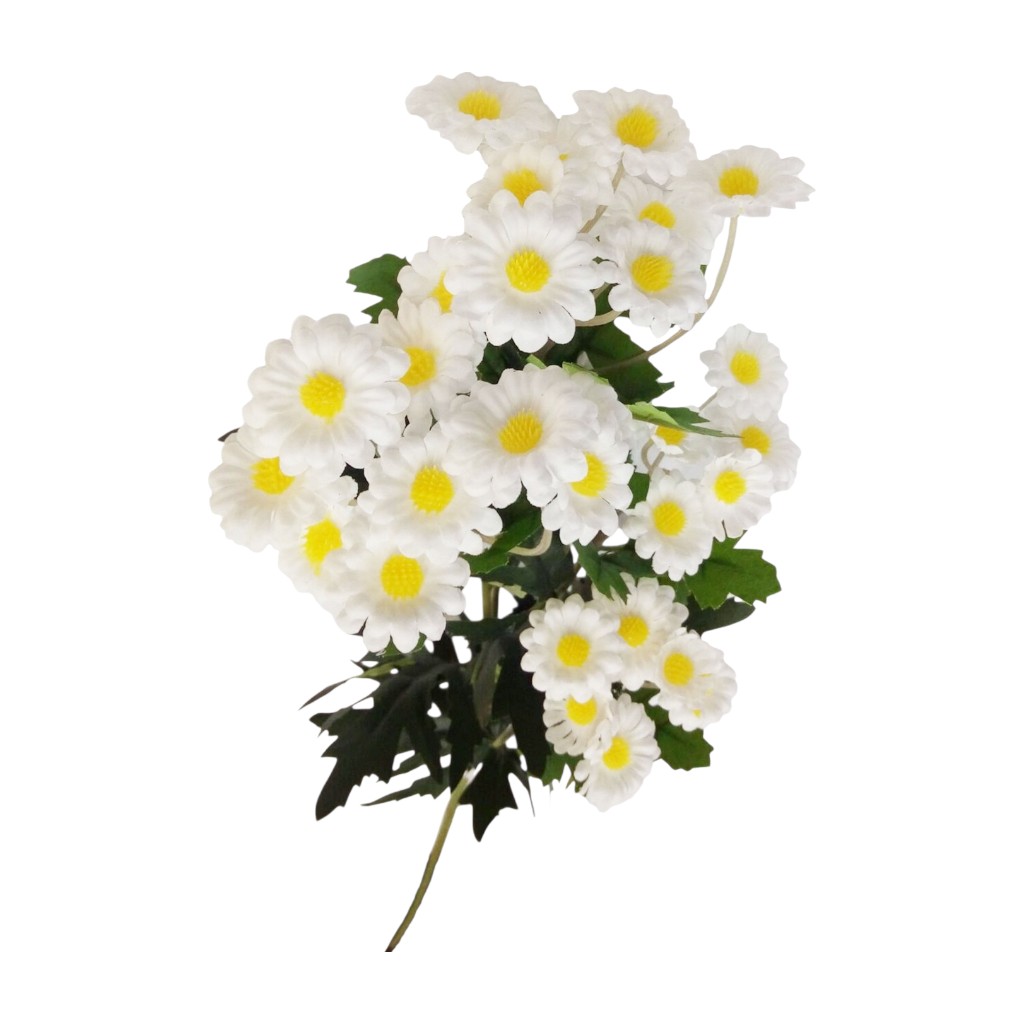 Daisy Spray Artificial X4 Blanco 63.5cm