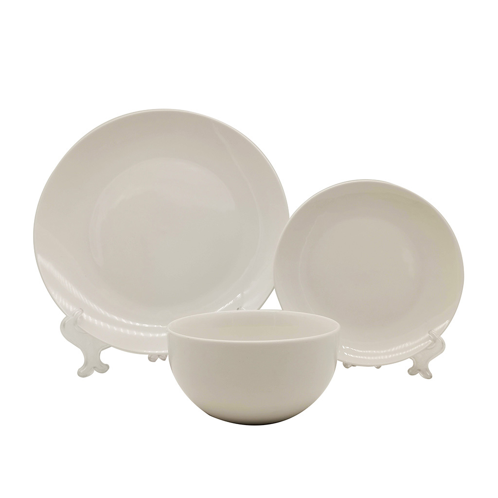 Juego De Vaijillas Blanco De Cerámica 16 Piezas