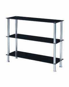 Estante Munich Negro Con Tres Niveles 100x32x80cm