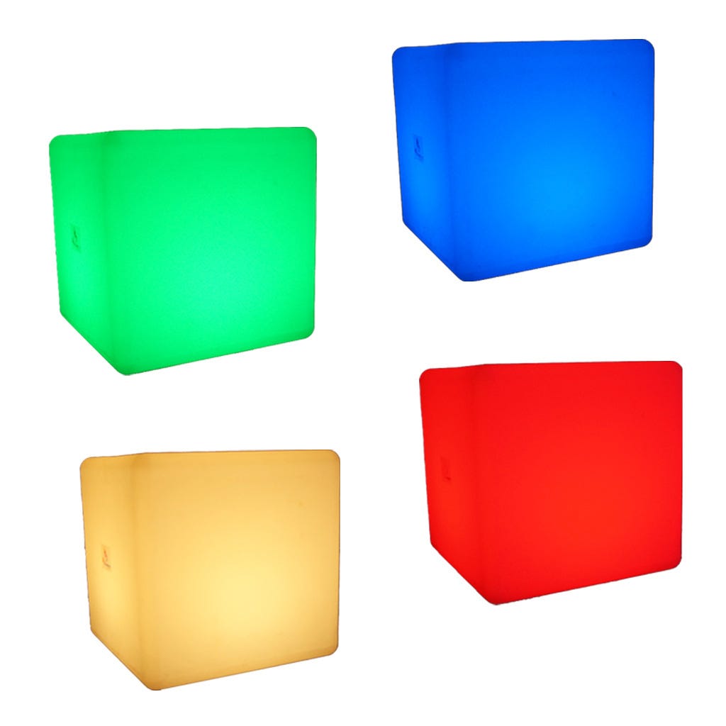 Taburetes Con Luces Led Surtidos 40X40X40Cm