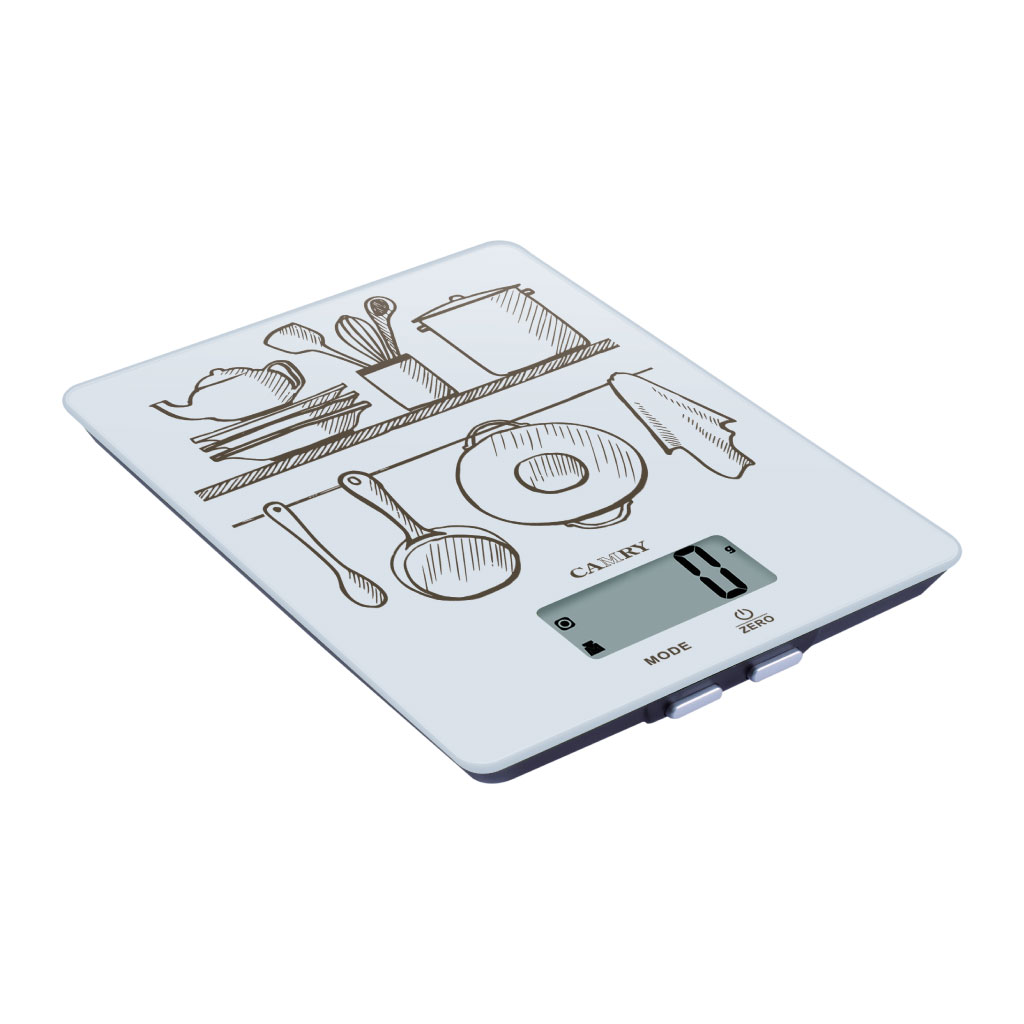 Báscula de cocina electrónica con estampado camry