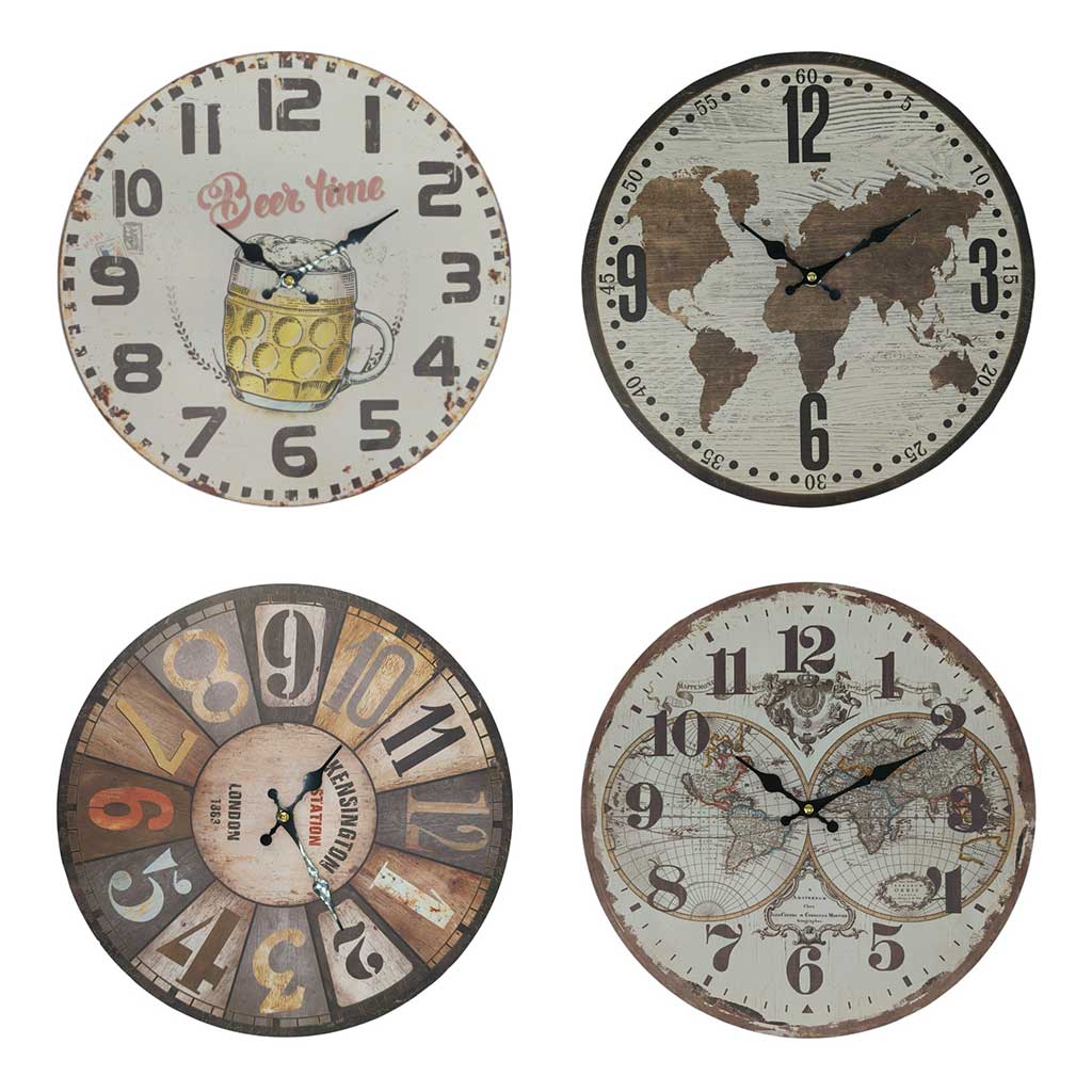 Reloj De Pared 34x3.5x34cm Surtido