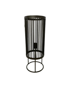 Lámpara De Mesa De Alambre Negro Con Base Redonda 20.5X20.5X55Cm