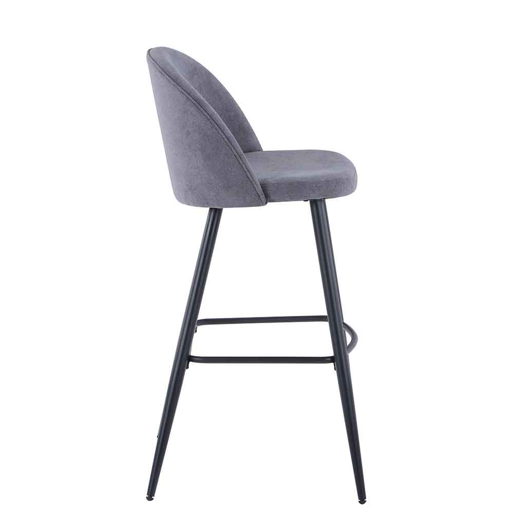 Silla De Bar Gris Pierros 48X48X102Cm