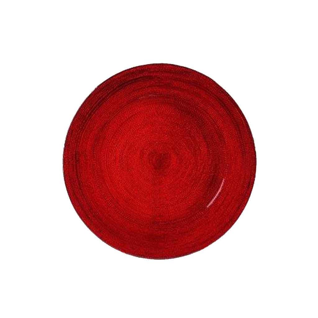 Plato De Fondo Rojo 32x32x2cm